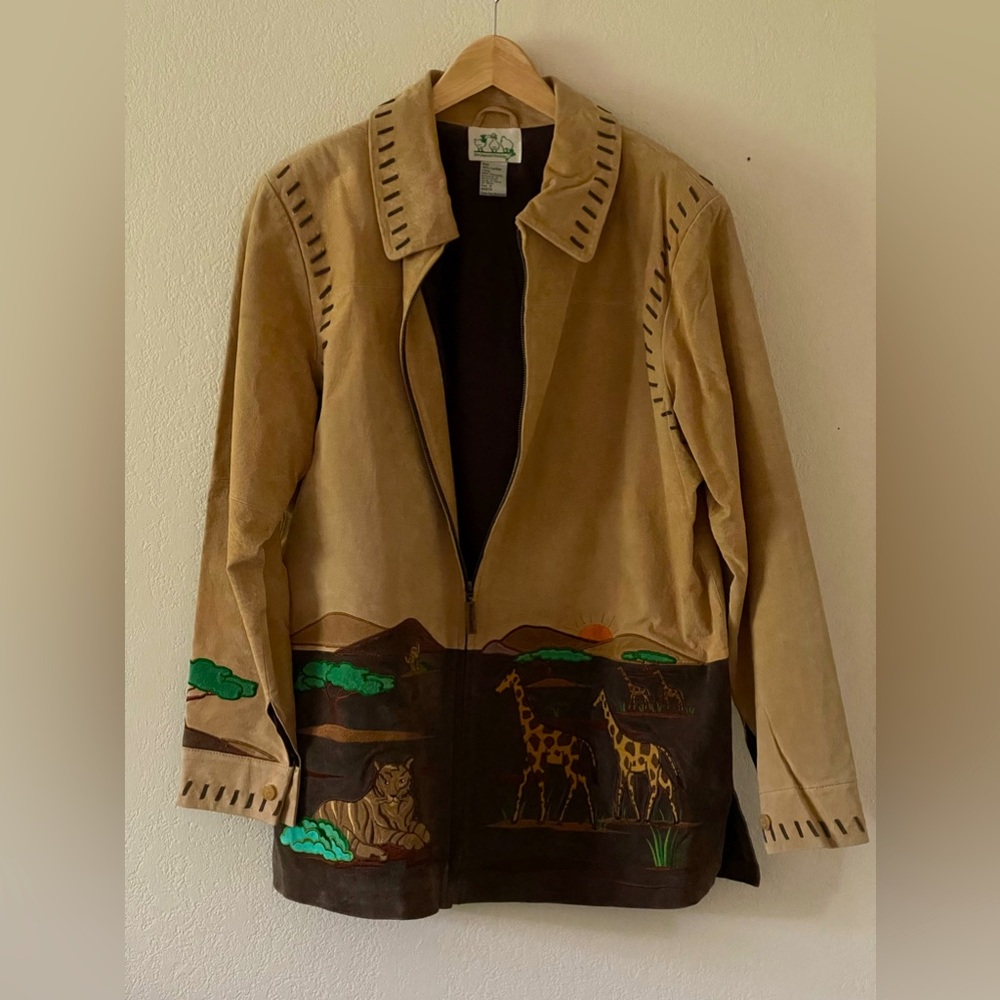 Quacker Factory Vintage Suede Leather Jacket